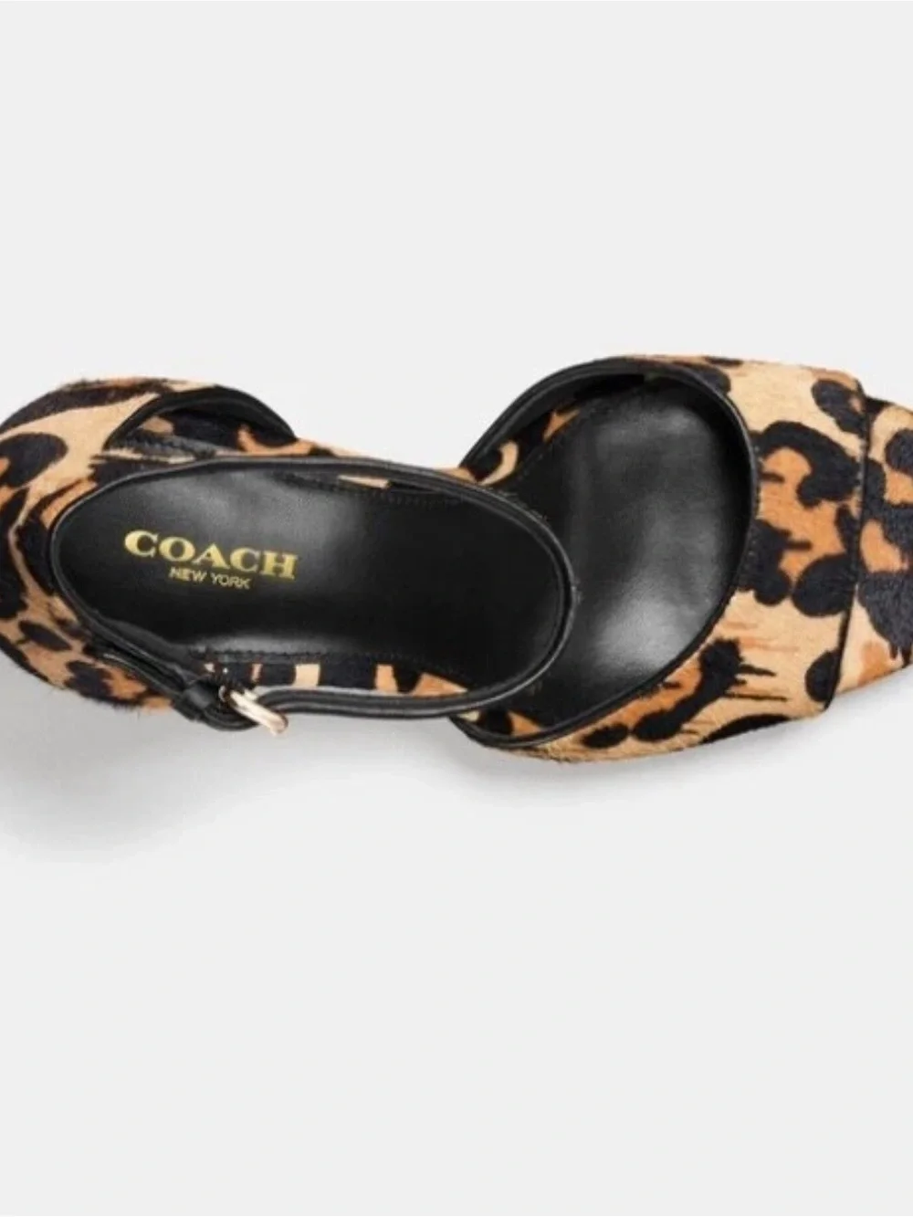 Leopard Print Platform Ankle-Strap Sandal - Women